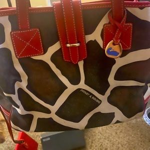 Dooney&Bourke Red black Nd white handbag